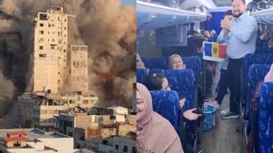 VIDEO de la Guvern, cu moldovenii evacuați din Fâșia Gaza. Noaptea vor ajunge în Moldova