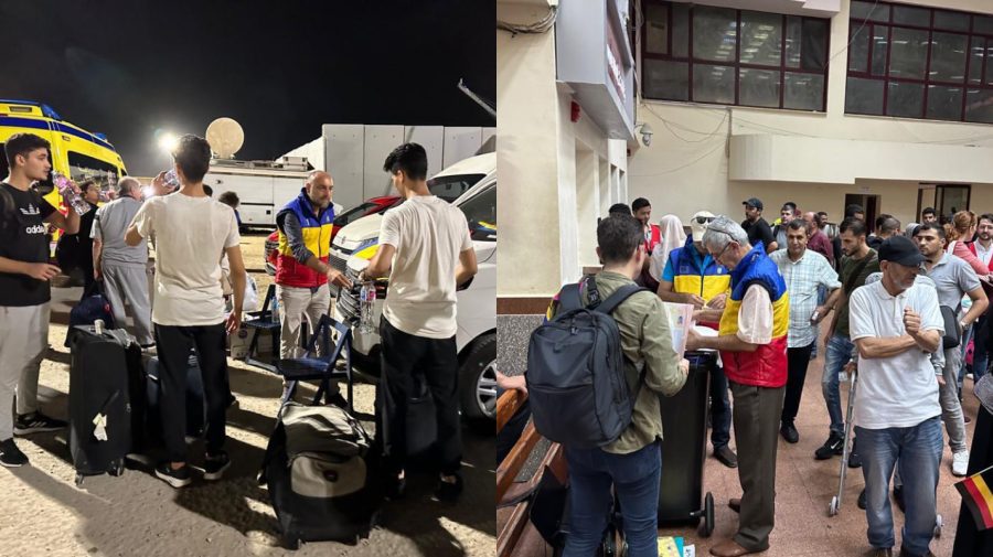 FOTO Moldovenii evacuați din Fâșia Gaza ajung la București împreună cu Marcel Ciolacu. Avionul întârzie