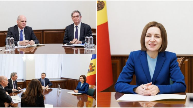 FOTO, VIDEO Doi șefi de la FMI, în vizită la Chișinău. Maia Sandu i-a primit la Președinție. Ce au discutat?