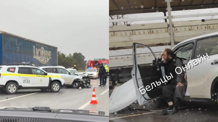 VIDEO Doi șoferi, transportați la spital cu răni, după ce au fost implicați într-un accident rutier. Ce spune Poliția