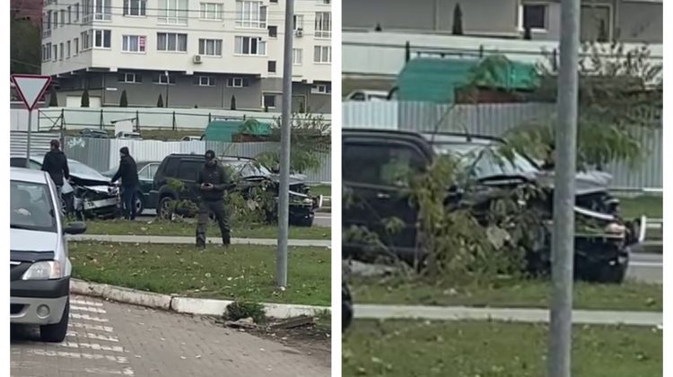 FOTO Accident violent în cartierul Poșta Veche. Un minor se afla la volanul unui Nissan