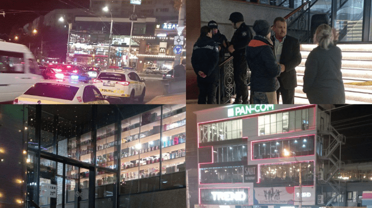 Multe echipaje de poliție, surprinse, în această seară, în sectorul Rîșcani al capitalei! Este alertă cu bombă
