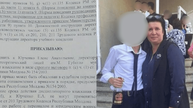 Directoarea unui liceu din Găgăuzia, mustrată, după ce s-a pozat cu un elev. Fotografia a fost considerată 18+. De ce?