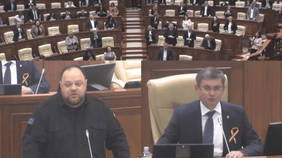 VIDEO Preşedintele Radei l-a pomenit în plenul de la Chișinău pe soldatul moldovean ucis pentru „Glorie Ucrainei”