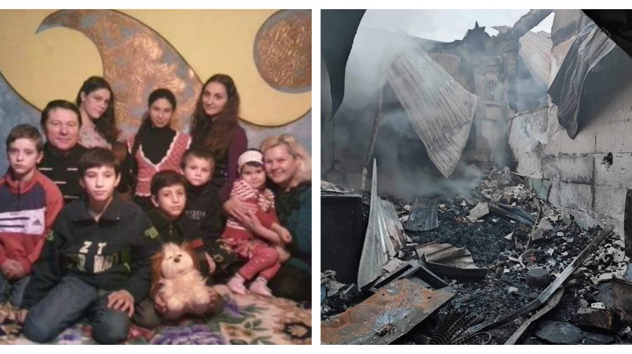 FOTO O familie cu 10 copii a rămas fără casă în prag de iarnă. Are nevoie de ajutorul oamenilor cu suflet mare