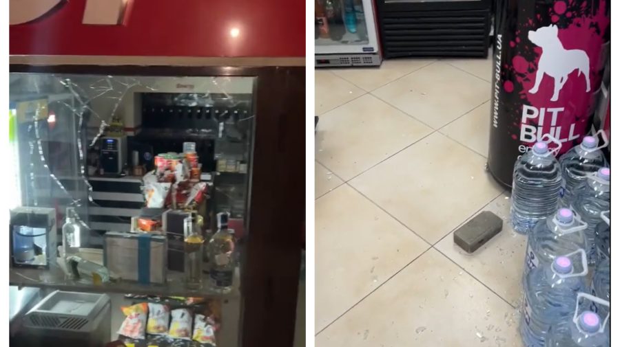 VIDEO Proprietarul unui magazin din Capitală a găsit geamul încăperii deteriorat: „Nu am cuvinte”