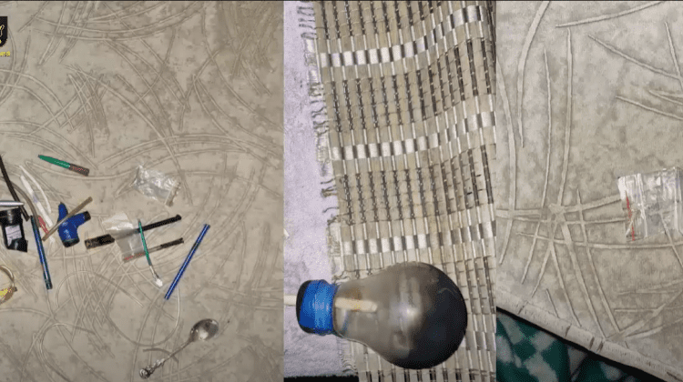 VIDEO Percheziții într-un apartament din sectorul Buiucani. Un bărbat a fost reținut pentru 72 ore