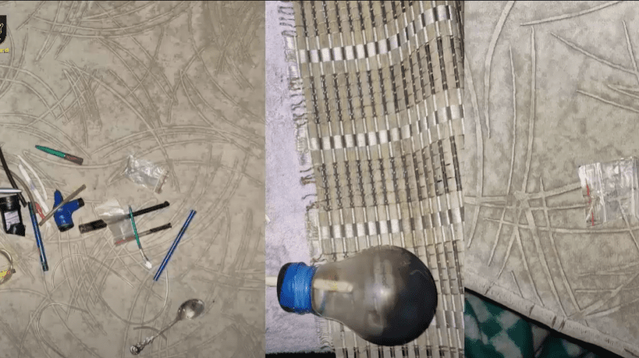 VIDEO Percheziții într-un apartament din sectorul Buiucani. Un bărbat a fost reținut pentru 72 ore