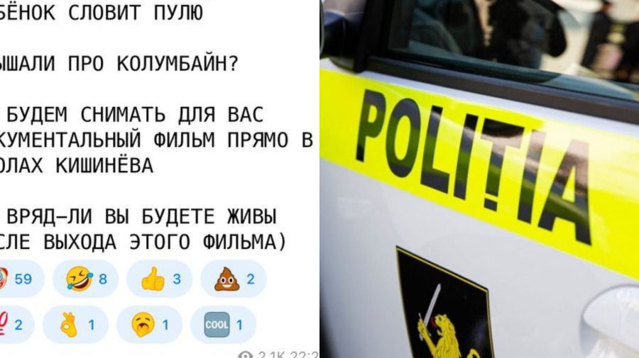 Un canal de Telegram amenință cu atacuri în școlile Moldovei: Facem un film, dar nu veți fi în viață. Reacția Poliției