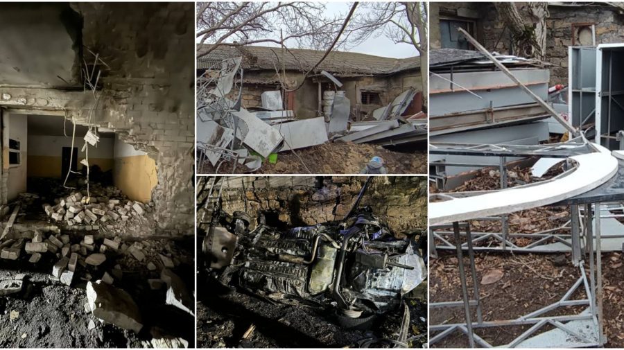 FOTO dezolante de la Odesa. 11 răniți, inclusiv 3 copii, după ce bucăți de drone au căzut peste un cămin
