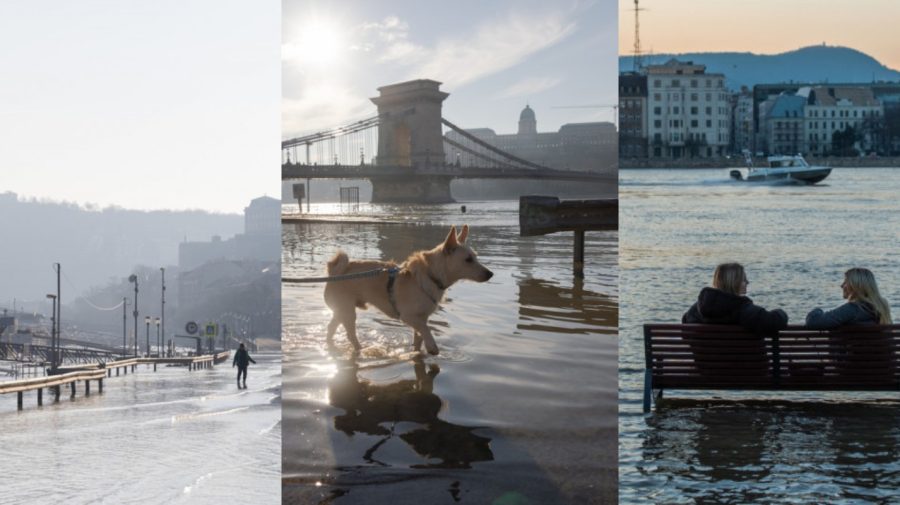 FOTO Dunărea inundă Budapesta. Localnicii spun că nu au mai văzut vreodată așa ceva
