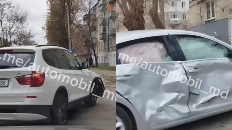 VIDEO Chevrolet și BMW – implicate în accident. Ce spune poliția despre impact