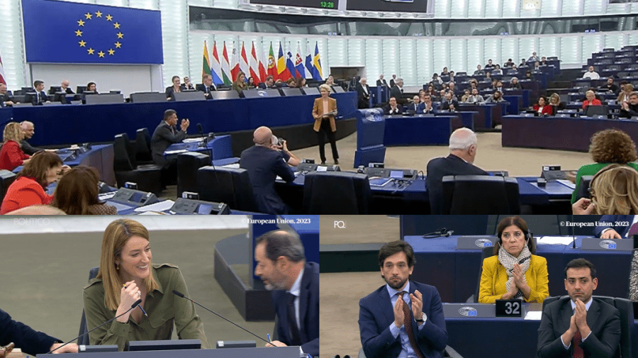 VIDEO Să fie Codruț?! Lătratul unui câine a întrerupt câteva secunde dezbaterile aprinse între parlamentarii europeni