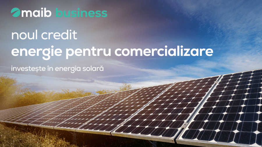 Nou de la maib: creditul „energie pentru comercializare” destinat proiectelor fotovoltaice