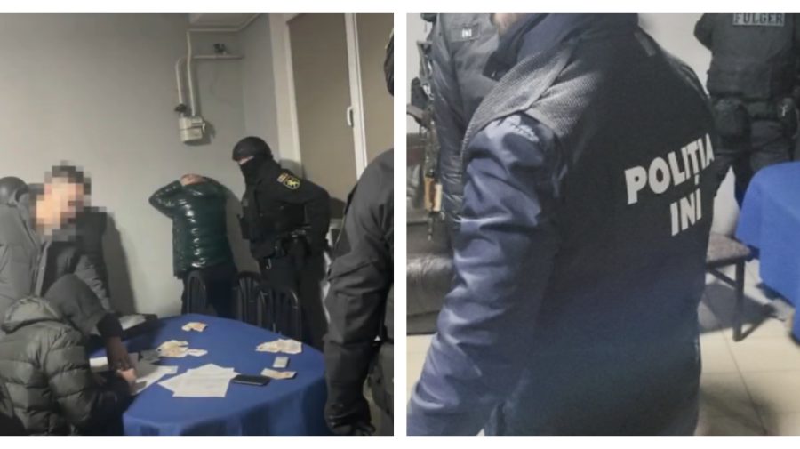 VIDEO Moldoveni – implicați în jocuri de noroc ilegale. 10 participanți au fost prinși în flagrant, la Călărași