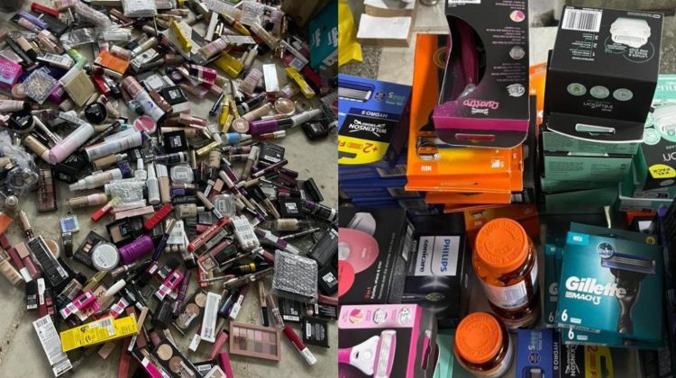 FOTO Contrabandă cu NYX și Gillete! Grămezi de produse cosmetice, găsite într-o mașină care venea din Germania