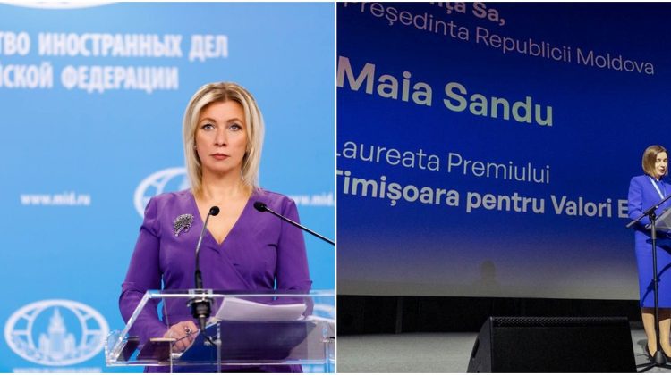 Ce a comentat purtătoarea de cuvânt a MAE rus despre premiul primit de Maia Sandu la Timişoara