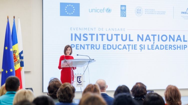 Maia Sandu, în cadrul lansării INEL: Vrem ca educația să facă din fiecare copil din Moldova un adult responsabil