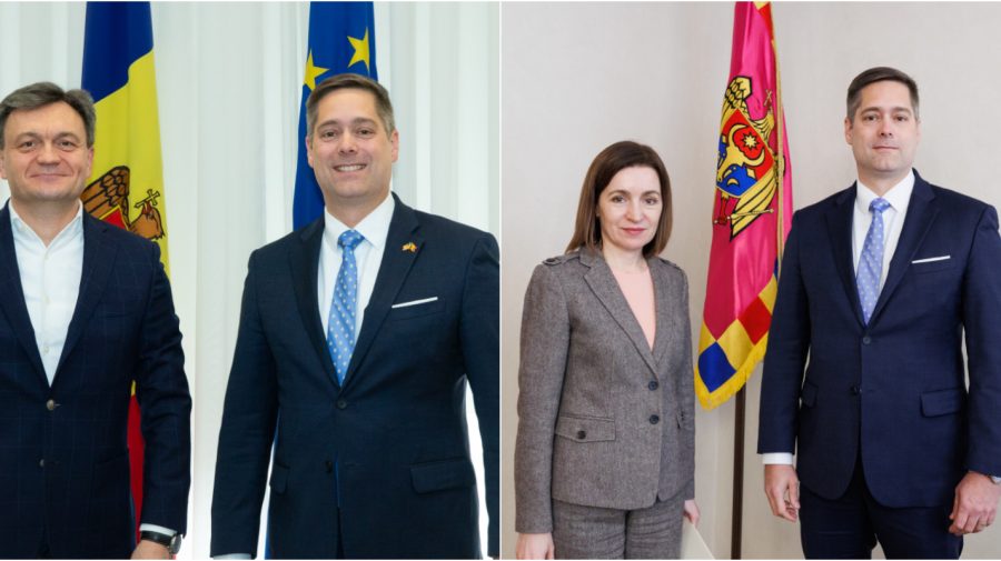 FOTO Oficial de rang înalt din SUA, oaspete la Președinția și Guvernul Moldovei. Discuțiile purtate cu Sandu și Recean