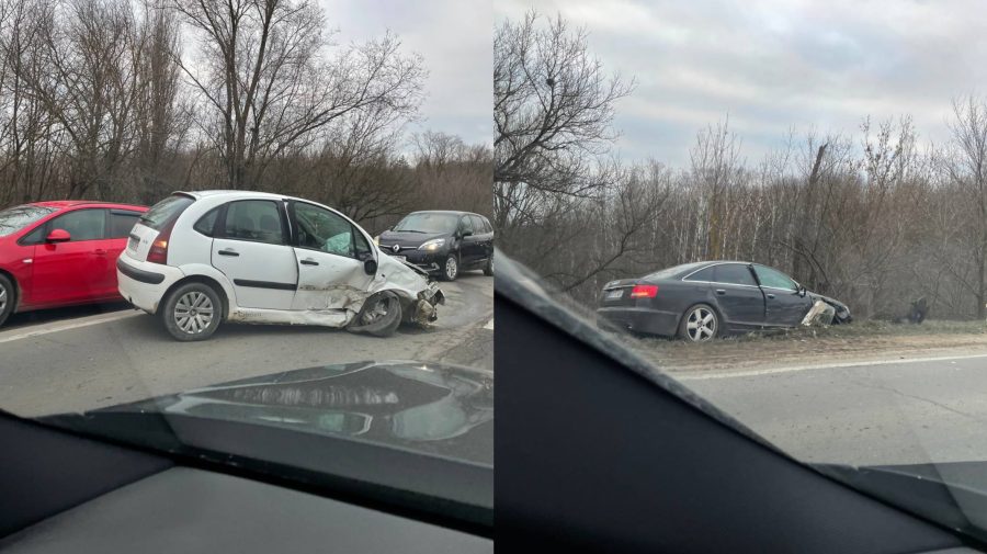 Audi și Citroen, avariate în urma unui accident produs pe șoseaua Balcani. Ce riscă șoferul vinovat