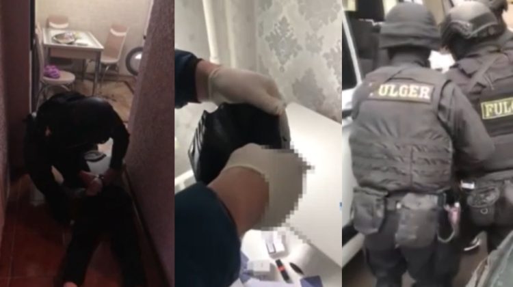 VIDEO Un bărbat din Telenești, pus la pământ și încătușat de mascați. Se ascundea într-un apartament din Chișinău