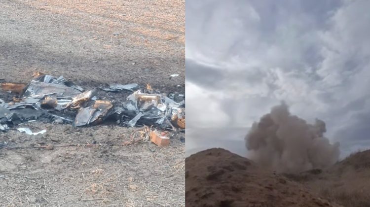 VIDEO cu momentul în care explozibilul din drona căzută la Etulia este detonată. Zona incidentului, curăţată complet