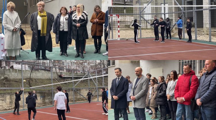 VIDEO Terenul de sport de la Liceul Teoretic „Academia Copiilor” a fost inaugurat după reabilitare