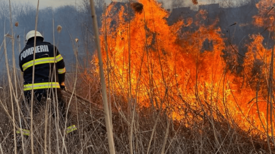 IGSU avertizează: Temperaturile ridicate pe timp de iarnă pot favoriza izbucnirea incendiilor de vegetație