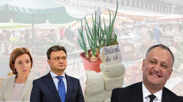 VIDEO Dodon îi invită pe Recean și Sandu la piață: „Cumpărați de aici o ceapă, o bucată de brânză”