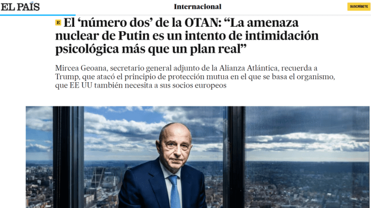 Geoană, pentru El País: Amenințarea nucleară a lui Putin – o încercare de intimidare psihologică decât un plan real