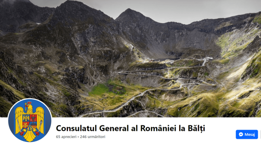 Noua pagină oficială de Facebook a Consulatului General al României la Bălți