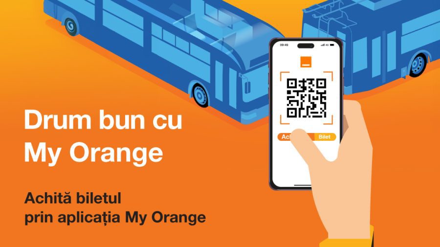 Acum la Orange poți achita biletul în transportul public prin aplicația My Orange