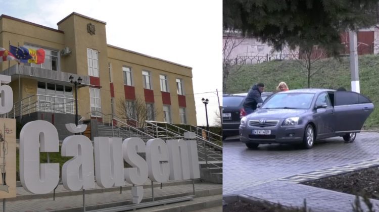 STOP CADRU Mașina Irinei Vlah, surprinsă în parcarea Primăriei Căușeni. Ce a discutat cu edilul orașului