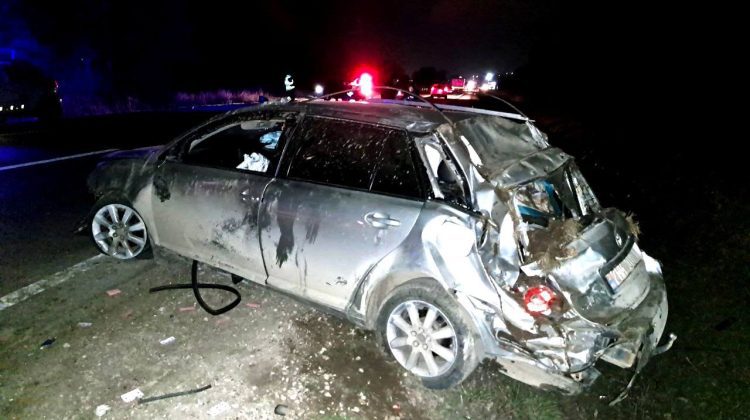 FOTO Accident violent în raionul Strășeni. Doi șoferi au fost transportați la spital