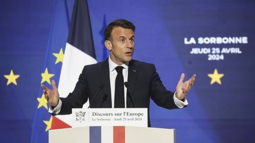 VIDEO Macron, la Sorbona, optează pentru un scut european antirachetă care să protejeze și Republica Moldova