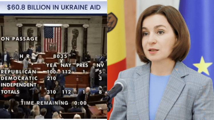 Camera Reprezentanților din SUA a aprobat ajutorul de 61 de miliarde de dolari pentru Ucraina. Mesajul Maiei Sandu