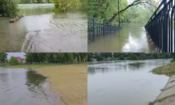 VIDEO Transnistria se duce sub apă! Nivelul Nistrului a crescut, iar zone din apropierea malului sunt inundate