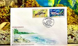 Poșta Moldovei a pus în circulație o marcă poștală. Prezintă flora și fauna subacvatică