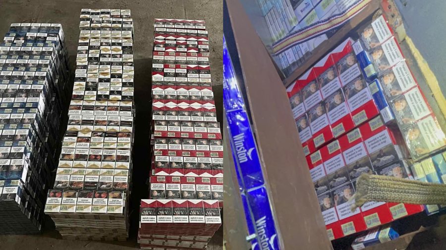 VIDEO Mii de țigarete, la un pas să fie scoase ilegal din țară. Unde era ascunsă marfa