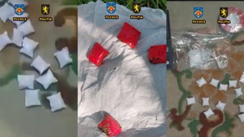 VIDEO Droguri de 100 mii lei, scoase din circuit de polițiști. Trei persoane au fost reținute