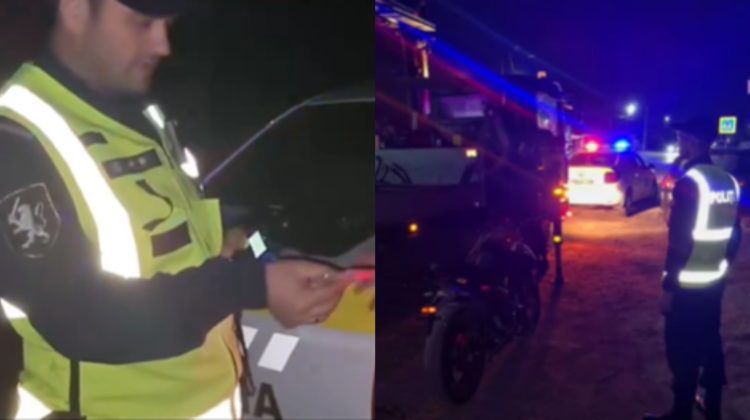 VIDEO Doi șoferi, documentați de polițiști. Unul nu avea permis de conducere, iar altul era beat criță la volan