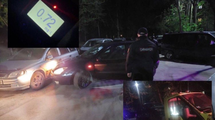 Accident în nordul țării! Un șofer beat la volan a tamponat o maşină parcată