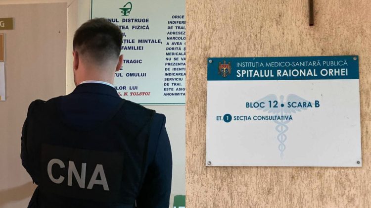 Doi angajați ai Spitalului Raional Orhei, percheziționați de CNA, într-un dosar de corupție sistemică