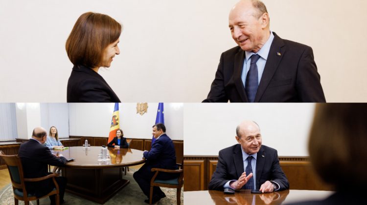 Maia Sandu s-a întâlnit cu Traian Băsescu: I-am mulțumit pentru grija și preocuparea constantă față de soarta Moldovei