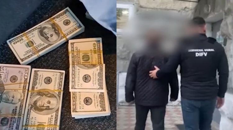 VIDEO 100.000 $ de contrabandă, găsiți într-un autocar ce venea din Odesa. Șoferul a fost reținut