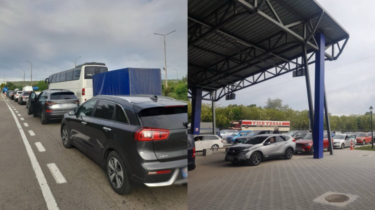 Trafic intensiv la Sculeni și Leușeni, ieșirea din Moldova. Ce spune Poliția de Frontieră