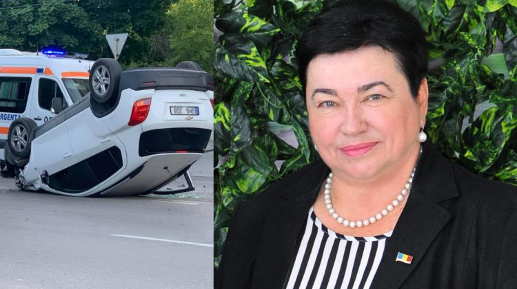 VIDEO Mașina inversată la Ciocana: La volanul automobilului se afla primarul din Budești