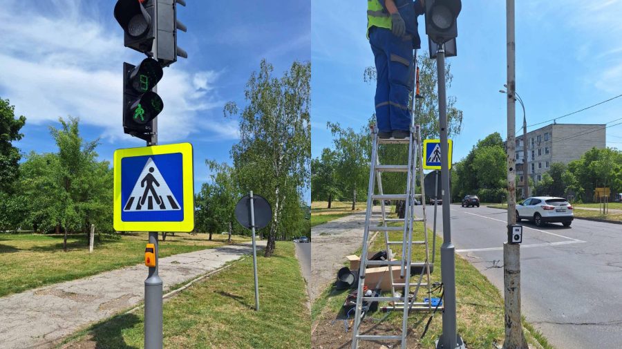 Două semafoare moderne pentru pietoni au fost instalate în sectorul Rîșcani. Precizările Lumteh