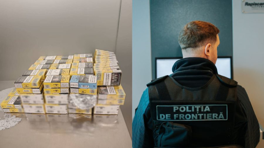 FOTO Intenționa să le transporte ilegal spre Irlanda. 150 pachete de țigări, găsite în bagajul unui bărbat