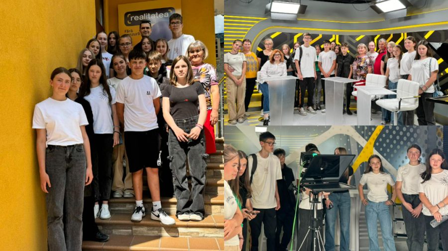 FOTO Elevii unui liceu din raionul Ialoveni, în vizită la Grupul de presă REALITATEA